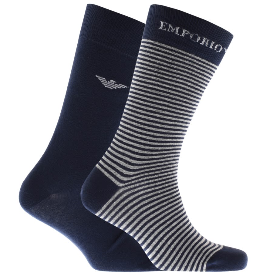 Alternative Image for ProductEmporio Armani 2 Pack Socks Navy1
